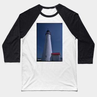 Lighthouse on Lake Huron Baseball T-Shirt